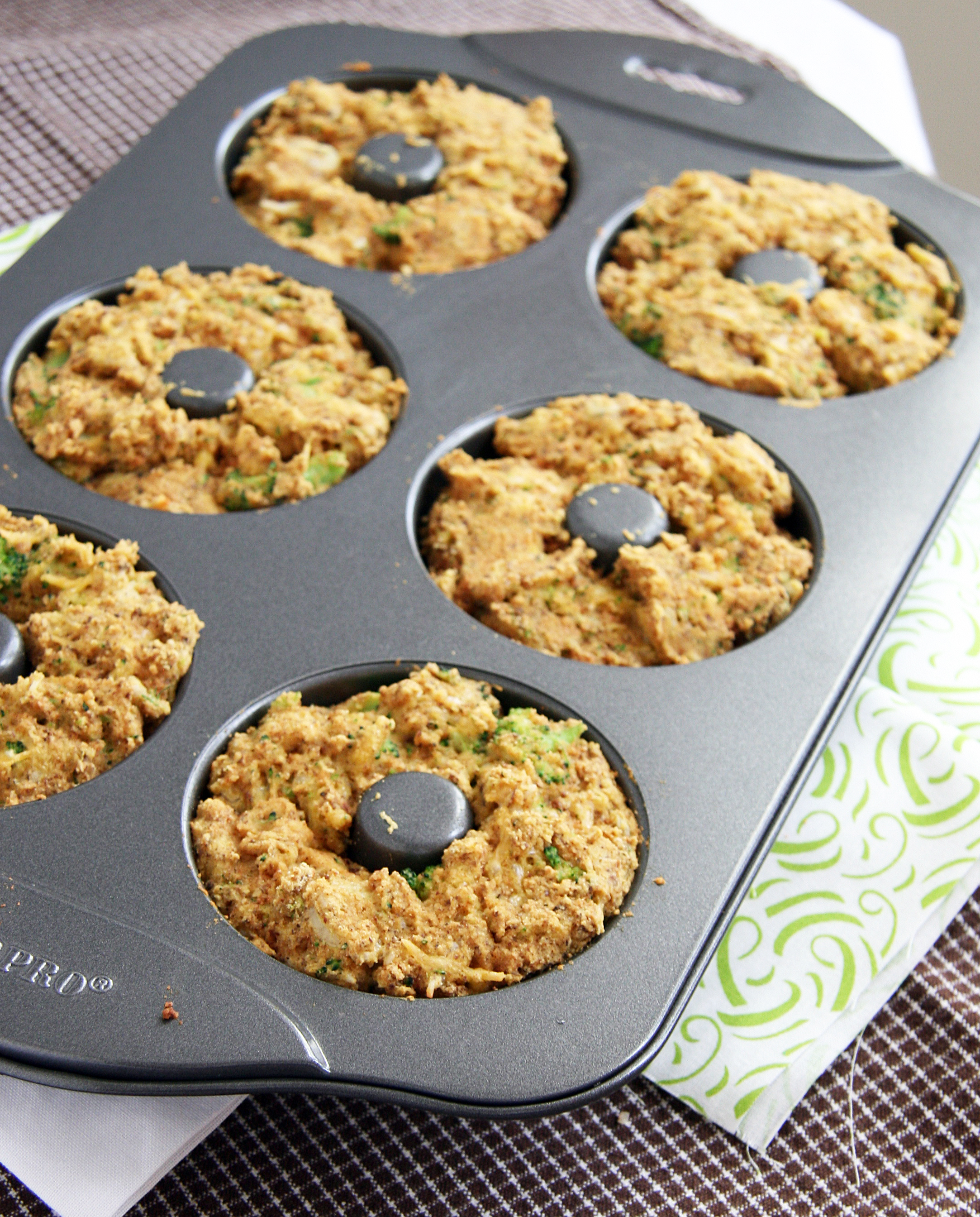 broccoli cheddar donut in pan