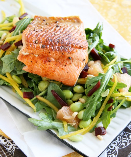 salmon mango grapefruit salad1