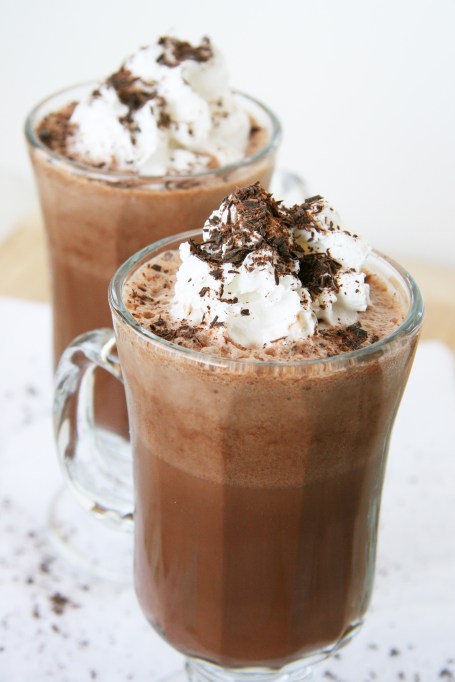 frozen hot chocolate close