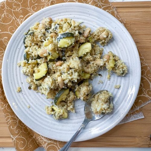 Quinoa Bean Alfredo Casserole