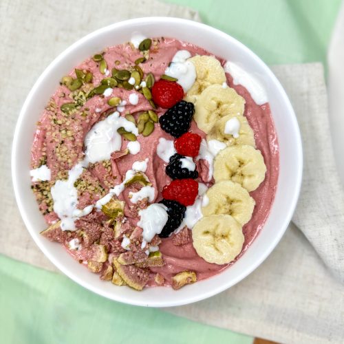 Tropical Strawberry Papaya Smoothie Bowl