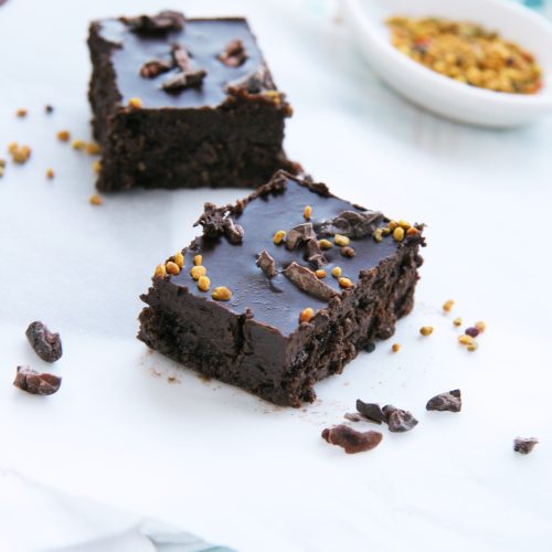 no bake vegan bee pollen brownies3